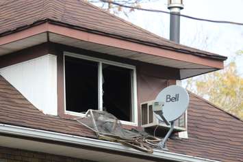 Damage from a fire at 234 Brock St. in Windsor, October 29, 2015.  (Photo by Adelle Loiselle)