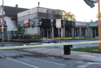 Damage at Pizza Brothers restaurant in Windsor, October 12, 2015.  (Photo by Adelle Loiselle)