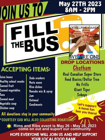 Fill the Bus flyer (Photo via Facebook)