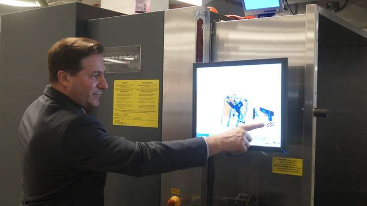 Minister Marco Mendicino shown CBSA equipment. January 17, 2023. (Photo by Natalia Vega)