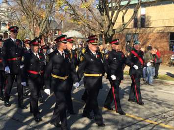 Sarnia Remembrance Day Parade on Wellington St. November 11, 2015 (BlackburnNews.com Photo by Briana Carnegie)