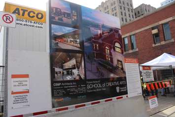 Artist rendering of the finished Armouries building that will hold the School of Creative Arts at the University of Windsor, November 17, 2015. (Photo by Maureen Revait)  