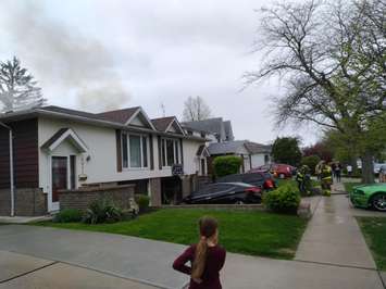 Firefighters battle a house fire in the area of Forest Glade in Windsor.   May 12, 2019. (Photo by Adelle Loiselle)