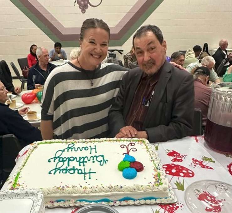 "Happy Harry" (Harry Kewley) and Renee Card. October 2025. (Submitted photo taken by Audrey Kelway)