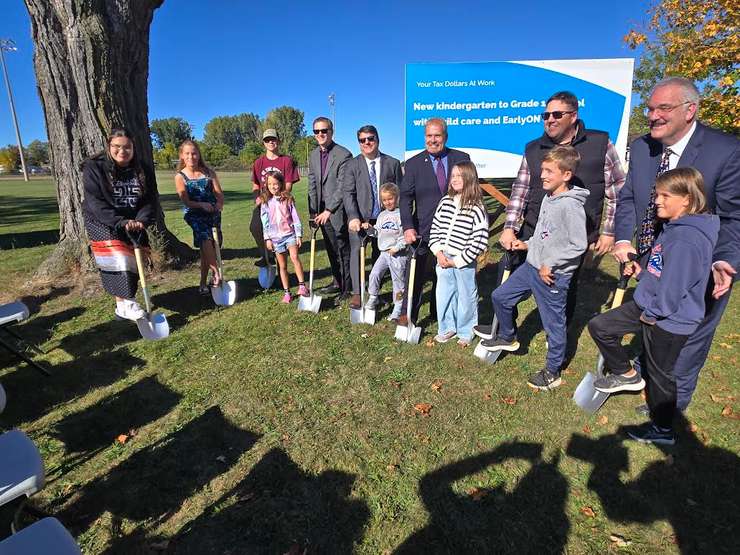 A groundbreaking ceremony is held for the new Blue Coast District School in Forest - Oct.9/25 (Blackburn Media photo by Josh Boyce)