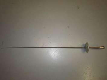 A Samurai Sword Recovered During a Raid March 2/16  (Photo Courtesy of Sarnia Police)