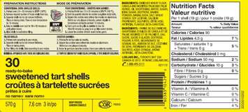 no name - Sweetened Tart shells (Photo courtesy of the Canadian Food Inspection Agency)