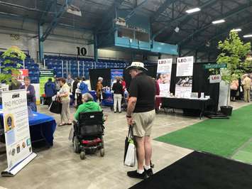 People visit the booths at Sarnia's Age Friendly Expo. June 13, 2019 Photo by Melanie Irwin.  