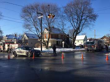 House Fire at Mitton and Devine Streets in Sarnia. Jan 9, 2018.  (Photo by Melanie Irwin)