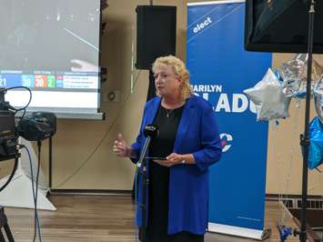 Conservative Incumbent Marilyn Gladu is reelected to a third term on September 20, 2021. BlackburnNews.com photo by Josh Boyce. 