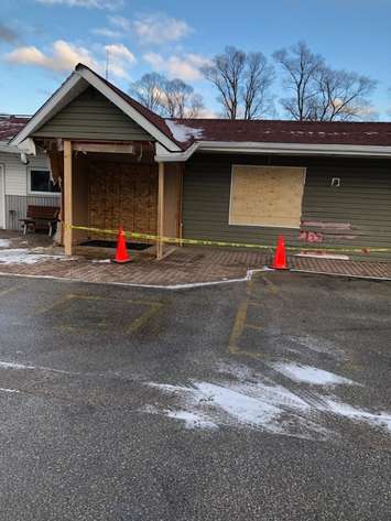 Sunny Motel after repairs on Tuesday, February 21 (Photo by Adam Bell)
