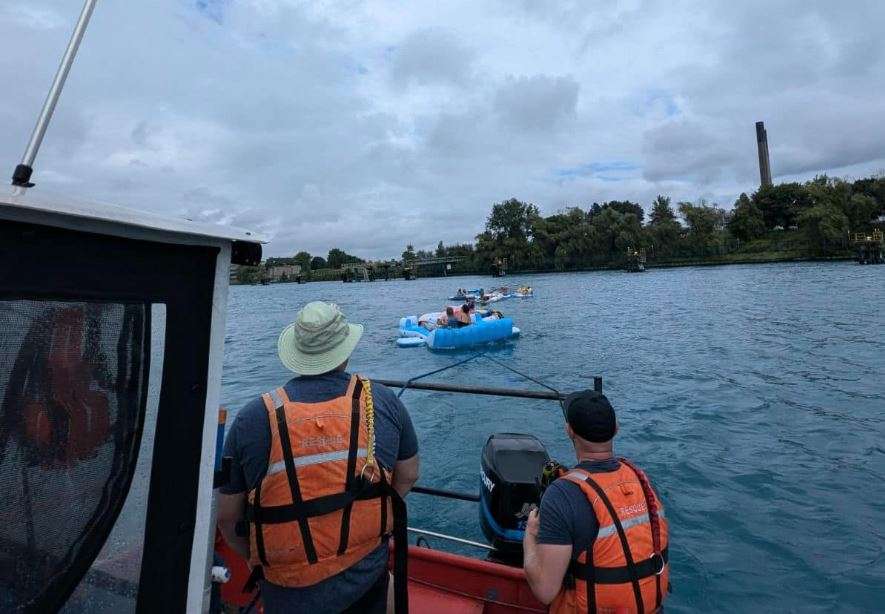 Cloudy, windy weather mars the annual Float Down