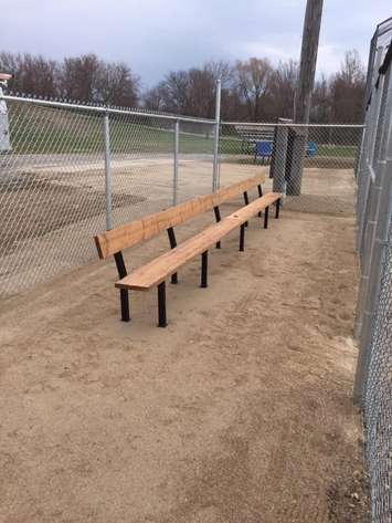 Improved dugouts at the Durham ball park. (Photo courtesy of the Diamond Project via Facebook)