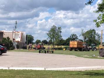 Cleanup Effort Underway At Tornado Damaged Teviotdale Home (Photo by Steve Sabourin)