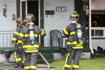Windsor fire responds to a house fire at 1610 Felix Ave., August 25, 2015. (Photo by Jason Viau)