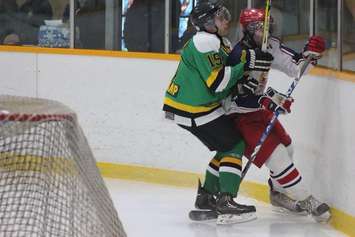 The Wallaceburg Lakers take on the Alvinston Flyers, December 3, 2014. (Photo courtesy of Jocelyn McLaughlin)