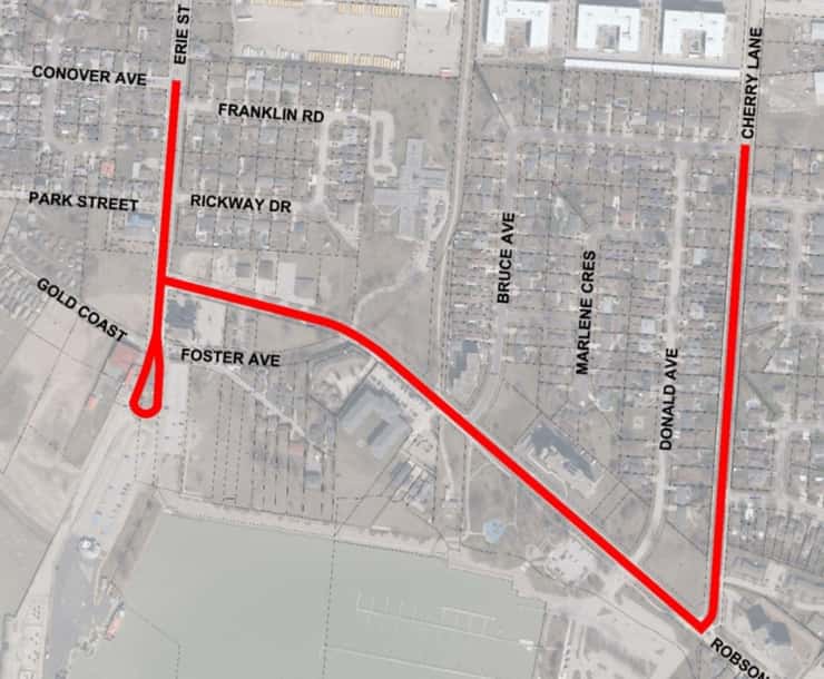 (Map of OPP enforcement in Leamington courtesy of the Ontario Provincial Police)
