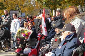 Remembrance Day ceremony at the Cenotaph in Victoria Park in London, November 11, 2016. (Photo by Miranda Chant, Blackburn News.)