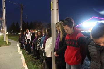 The luminary ceremony at the Chatham-Kent Women's Centre. November 30, 2016. (Photo by Natalia Vega)