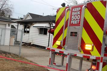Windsor fire crews respond to a fire at 997 McKay Ave. on March 16, 2015. (Photo by Jason Viau)