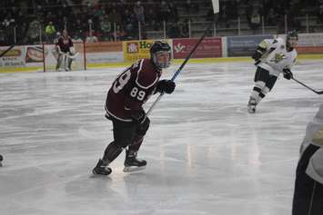 The Chatham Maroons face off against the LaSalle Vipers, February 15, 2015. (Photo courtesy of Jocelyn McLaughlin)