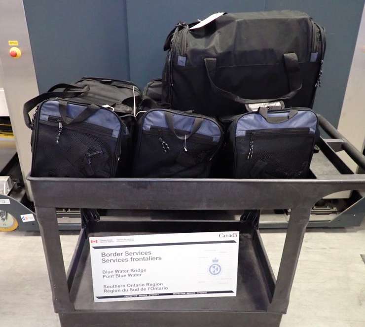 Suspected cocaine seized at the Blue Water Bridge on February 27, 2025 (Photo courtesy of CBSA)