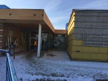 Plympton-Wyoming Public School construction. January 18, 2018 (Photo by Aaron Zimmer)