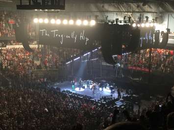 Gord Downie and The Tragically Hip perform to a crowd of over 9,900 fans at Budweiser Gardens August 8, 2016. Photo courtesy of Blair Henatyzen.