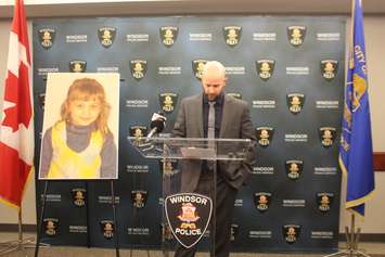 Windsor Police Detective Scott Chapman releases details on the conclusion of the Ljubica Topic murder investigation, December 13, 2019. (Photo by Maureen Revait)
