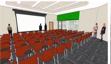 Artist's rendering of the renovated Cada Library in Tecumseh. Image provided by Joe Bachetti/Facebook.