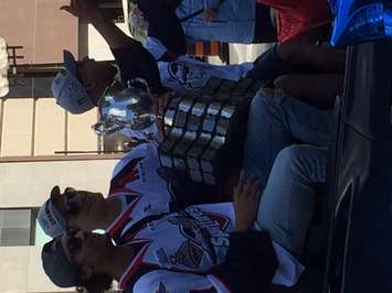 The Windsor Spitfires were greeted by hundreds of fans during the team's Mastercard Memorial Cup championship parade, May 31, 2017. (Photo courtesy of Colin Botten)