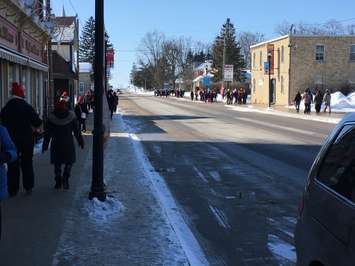Education union members picket in front of Huron-Bruce MPP Lisa Thompson's office in Blyth. February 21st, 2020 (Photo by Ryan Drury)