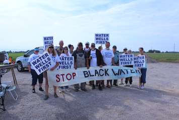 Peaceful Water Wells First protest at 9568 Darrell Line. June 22, 2017. (Photo by Paul Pedro)