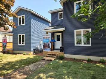 Two new Habitat For Humanity Homes on College Avenue in Sarnia - May 30/22 (Blackburn Media photo by Josh Boyce)