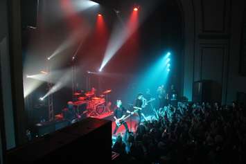 Canadian band Simple Plan on stage at the Olde Walkerville Theatre in a benefit concert presented by Blackburn Radio on February 17, 2016. (Photo by Ricardo Veneza)