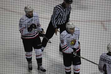 The Windsor Spitfires play the Owen Sound Attack at the WFCU Centre on January 7, 2016. (Photo by Ricardo Veneza)