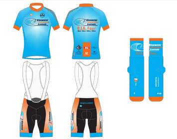 Bluewater International Granfondo blue jersey.  Submitted photo. 