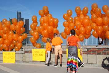 The first National Day for Truth and Reconcilliation marked on Windsor's waterfront, September 30, 2021. (Photo by Maureen Revait)