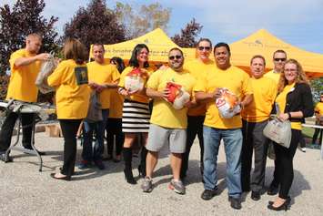 Employees at Sun Life Financial Windsor-Essex provide 170 Thanksgiving turkey dinners to needy families, October 8, 2015. (Photo by Jason Viau)