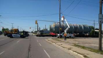 Waste Heat Exchanger moves through Sarnia, Wed Sep 16, 2015. Photo by Sarnia Police via Twitter.