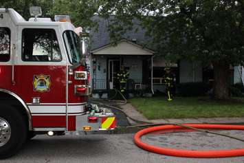 Windsor fire responds to a house fire at 1610 Felix Ave., August 25, 2015. (Photo by Jason Viau)