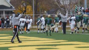 Northern opens the scoring with a touchdown in the second quarter.  Nov 19 ,2016 (photo by Jake Jeffrey)