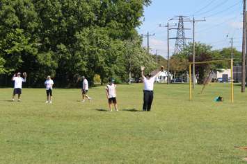 Softball game between students and CK first responders at Victor Lauriston Public School. September 13, 2016. (Photo by Natalia Vega)