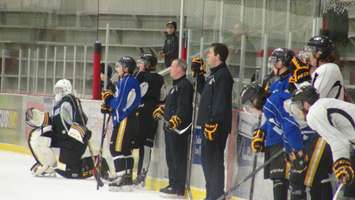 The Sarnia Sting practice at the Chatham Memorial Arena on March 18 2015 (Photo by Jake Kislinsky)