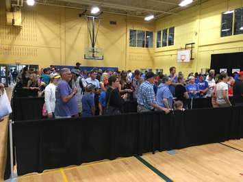Anxious fans packed the Maitland Rec Centre in Goderich to see Ryan O'Reilly and the Stanley Cup. (Photo by Ryan Drury)