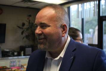 Todd Smith, Ontario Minister of Child, Community and Social Services, at a roundtable event held at Roots 2 Wings in Windsor, October 7, 2019. Photo by Mark Brown/Blackburn News.