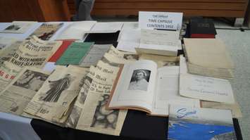 Contents of a Sarnia General Hospital time capsule from 1952. September 27, 2019 Photo by Melanie Irwin