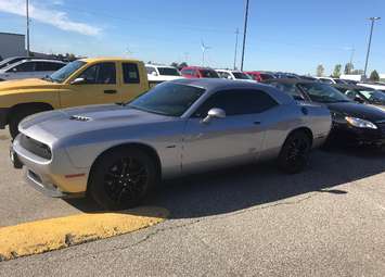 Chatham-Kent police are asking you to keep an eye out for a stolen 2016 silver Dodge Challenger. Sept 26, 2019. (Photo courtesy of James Johnston)