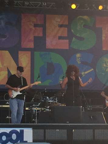 Music performers and music lovers gather at Windsor's Riverfront Festival Plaza for the 21st annual Bluesfest. (Photo by Blackburn Radio's Summer Patrol)