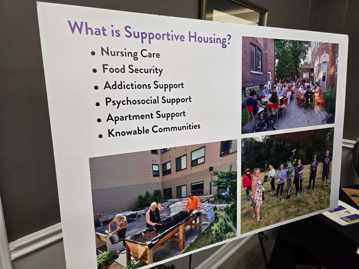 Indwell holds a drop in open house for its supportive housing project on George St. in Sarnia (Sarnia News Today photo by Josh Boyce)